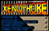 Xenophobe title screen for Atari Lynx